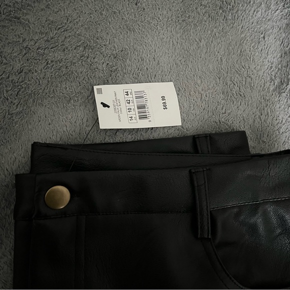 Cotton On Black Leather Pants size 10 NWT - Picture 2 of 5
